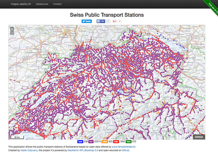 Swiss Public Transport Stations